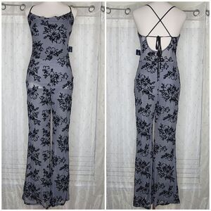 Vintage Velvet Burnout Jumpsuit